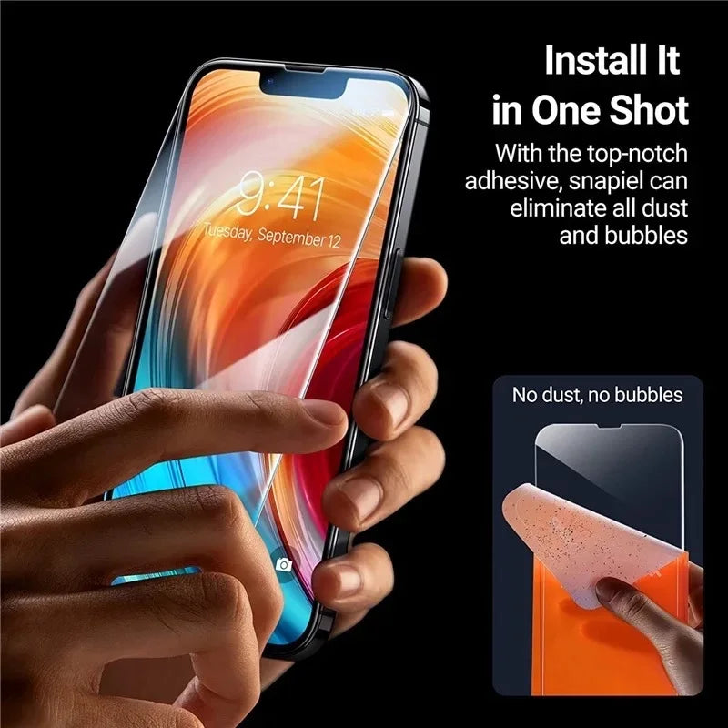2Pcs Tempered Glass +1Pcs Phone Casefor IPhone 16 15 14 13 12 11 Pro Max Screen Protector for IPhone7 8 X XS XR Protective Glass