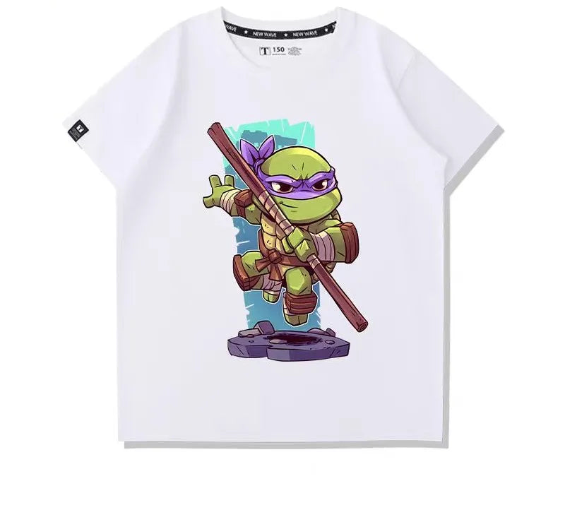 Nick - New Model - Ninja Turtles Cartoon Print Children's Fashion Cute Soft Comfortable Boys' and Girls' T-Shirt