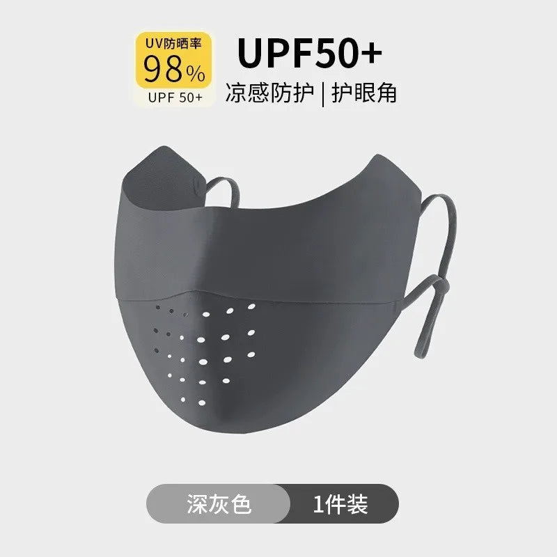 Sunscreen Mask, Ice Silk Seamless Summer Women's UV Protection 3d Three-dimensional Breathable Ice Feeling Thin Eye Corner Mask