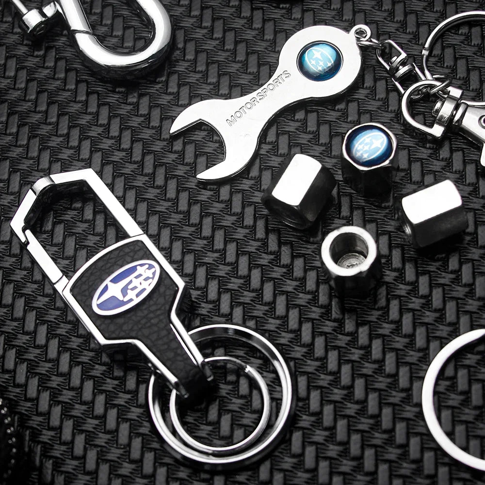 Car Styling Accessories Key Decoration Key Chain Metal Emblem Key Ring for Subaru WRX Impreza Impreza Forester Tribeca XV BRZ