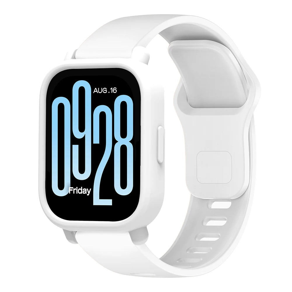 Silicone Strap For Redmi Watch 5 Active Smart Watch Band + Protective Case Shell