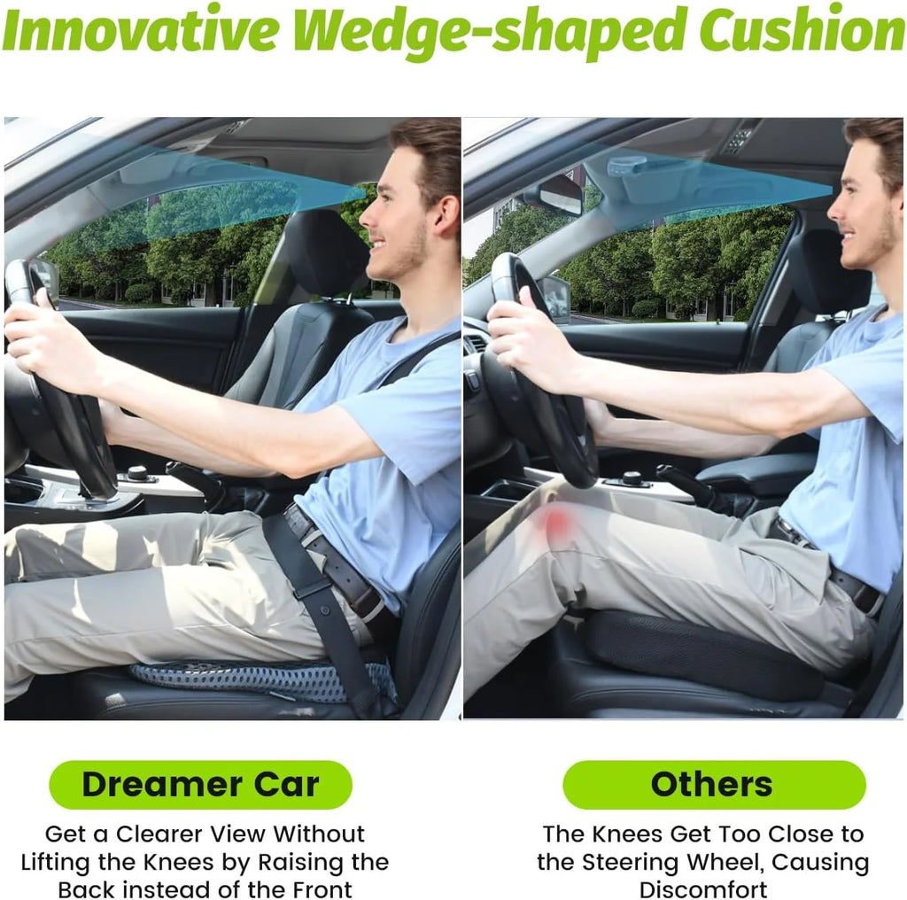 Car Seat Office Chair Back Lumbar Support Car Waist Rest Rebound Memory Foam Cushion Pad Back Lumbar Cushion for Car Driver