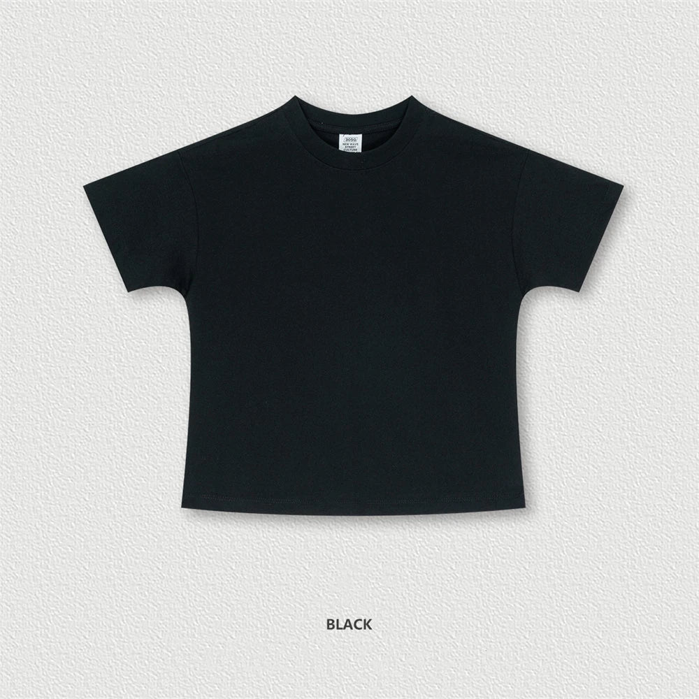 ZODF Women 2025 Spring 305gsm Cotton T-Shirts American Retro Hotsweet Girl Solid Comfortable T Shirt Brand Tees HY0968