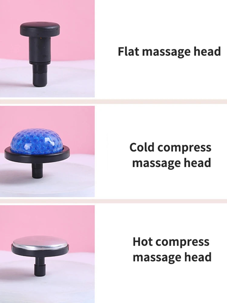 6 Replacement Head Fascia Guns Cold Compress Hot Compress Fitness Electric Impact Gun Muscle Relaxation Massager Small Vibrator