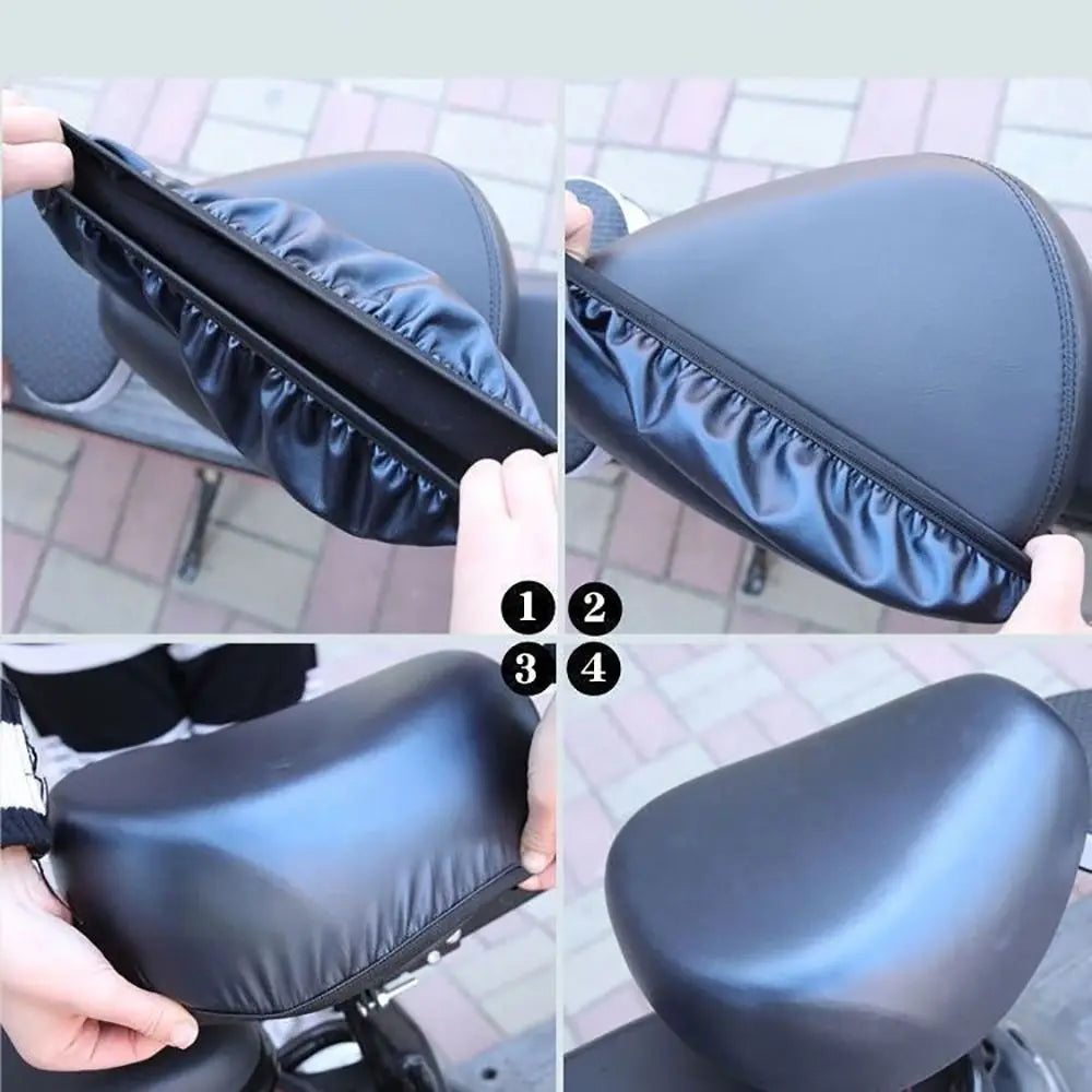 Electric Vehicle Leather Cushion Cover Sunscreen Waterproof Heat Insulation Breathable All-inclusive Seat Cover for All Seasons
