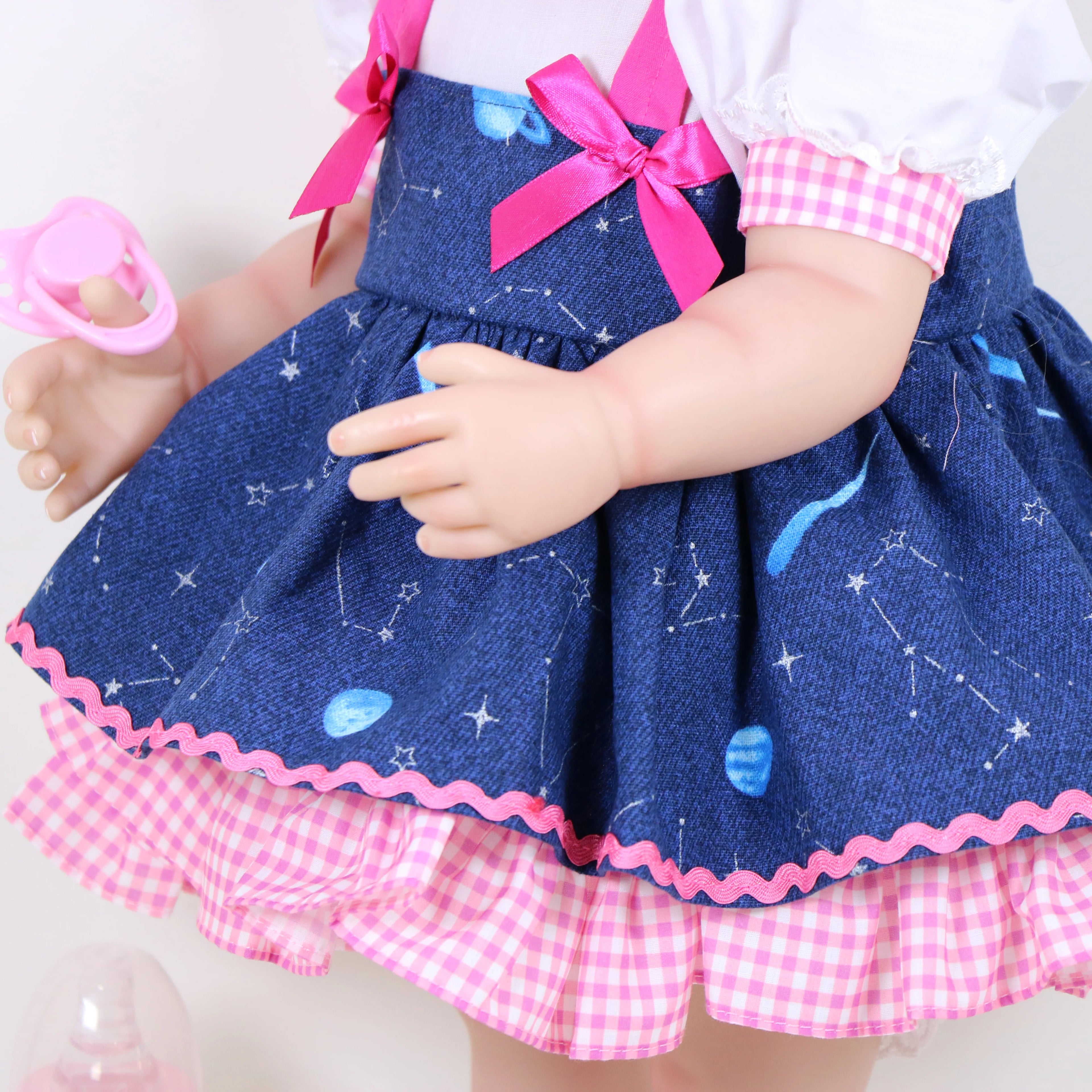Galaxia Girl” – 22” Realistic Reborn Toddler Doll with Blonde Curly Hair, Light Skin Tone, Hand-Painted Face