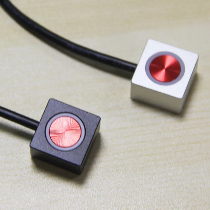 2.0m Desktop power Switch external power switch aluminum alloy magnetic self-reset small and delicate button  metal shell