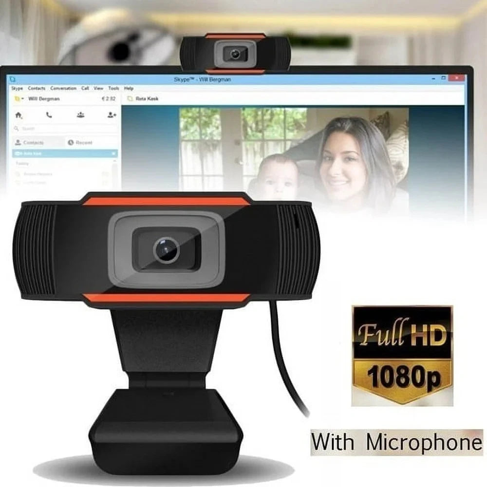 2K 1080P Full HD Computer Web Camera PC Webcam with Microphone USB Plug Autofocus for  Live Video Call Living Conference Camera