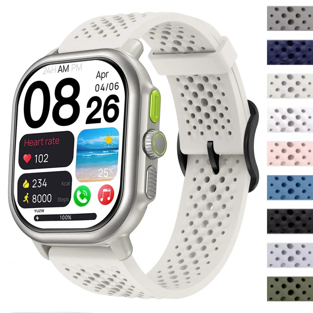 22MM Sports Silicone Watch Strap For Zeblaze Beyond 3 Pro Band Ares 3/GTR3/GTS3/Btalk3/Vibe 7/Stratos 2 3 Pro Plus Lite Bracelet