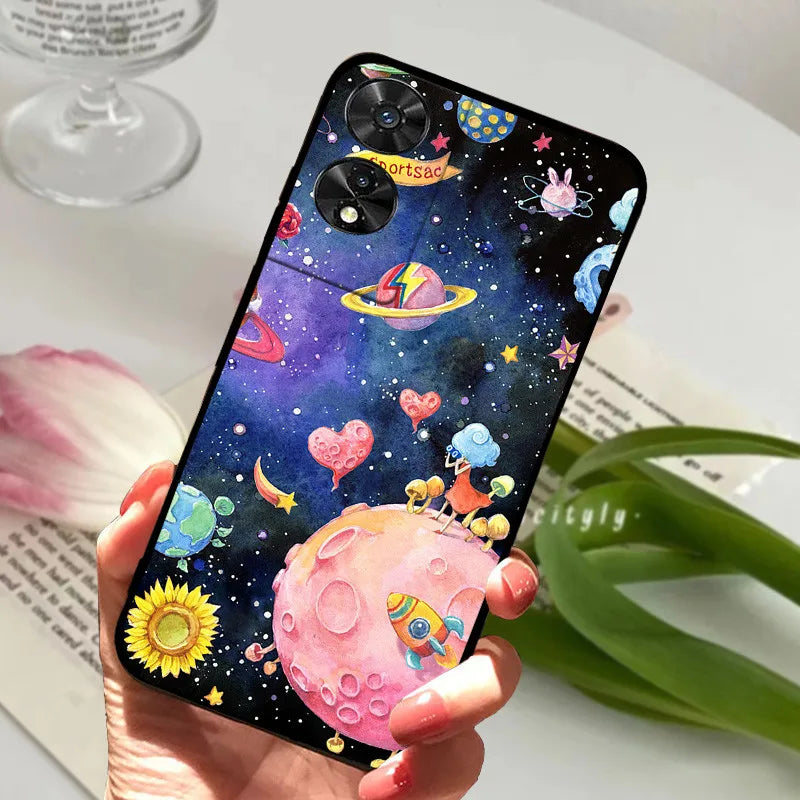 For TCL 505 Case TCL 50 SE / 50 5G Silicone Shockproof Soft Phone Cover for TCL 505 Case Funda Cute TPU Coque Protective Shell