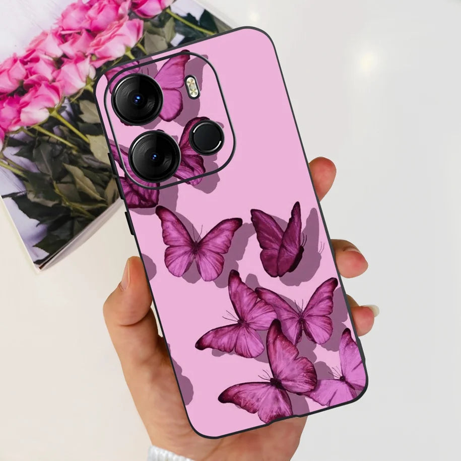 For Tecno Pop 7 Pro Pop7 Case Fashion Marble Soft Silicone Matte Coque For Tecno Spark Go 2023 Funda Pop7Pro BF6 BF7 BF7h Bumper