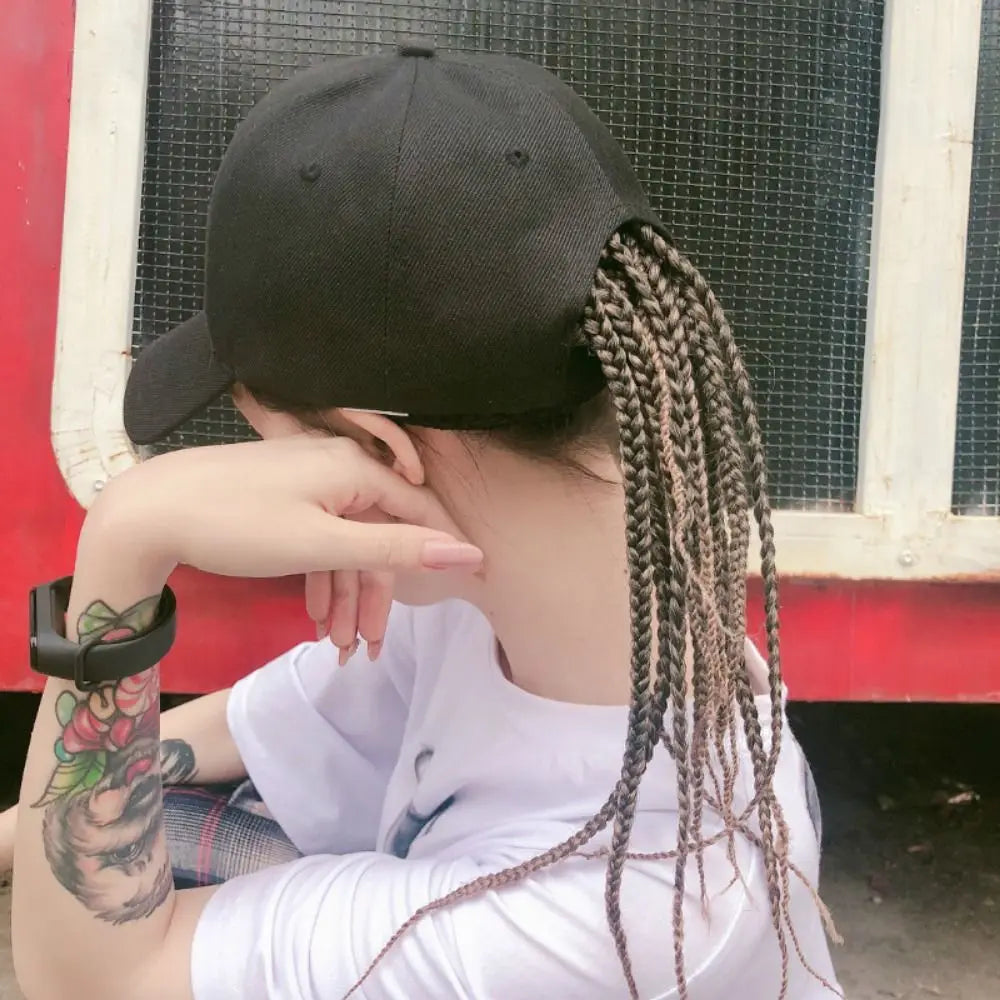 Baseball Cap Wig Hip Hop Hat Daily Wear Synthetic Wig Wig Hair Dreadlocks Cap Peaked Cap Dirty Hair Braid Sun Visor Hats