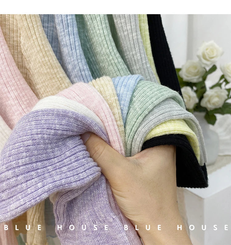 2026 Spring Summer Gentle Ruffle Trim Long Sleeve Ice Silk Sunscreen Knitted Cardigan Women Short Pearl Button Thin Casual Coat