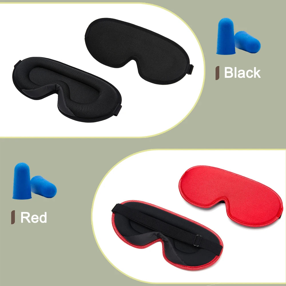 3D Memory Foam Silk Sleep Mask Soft Women Men Eye Patches Comfort Three Dimensional Design Face Mask Eyeshade Night Breathable