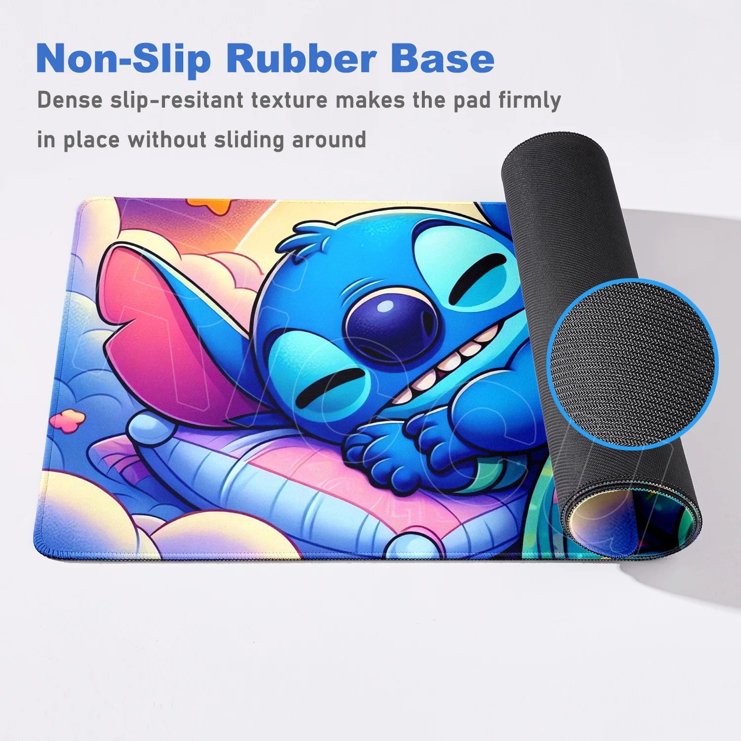 Large Gaming Mice Pad Kawaii Anime Stitch Mousepad Gamer Mausepad XXL Computer Office Speed Deskmat Keyboard Cabinet Accessories
