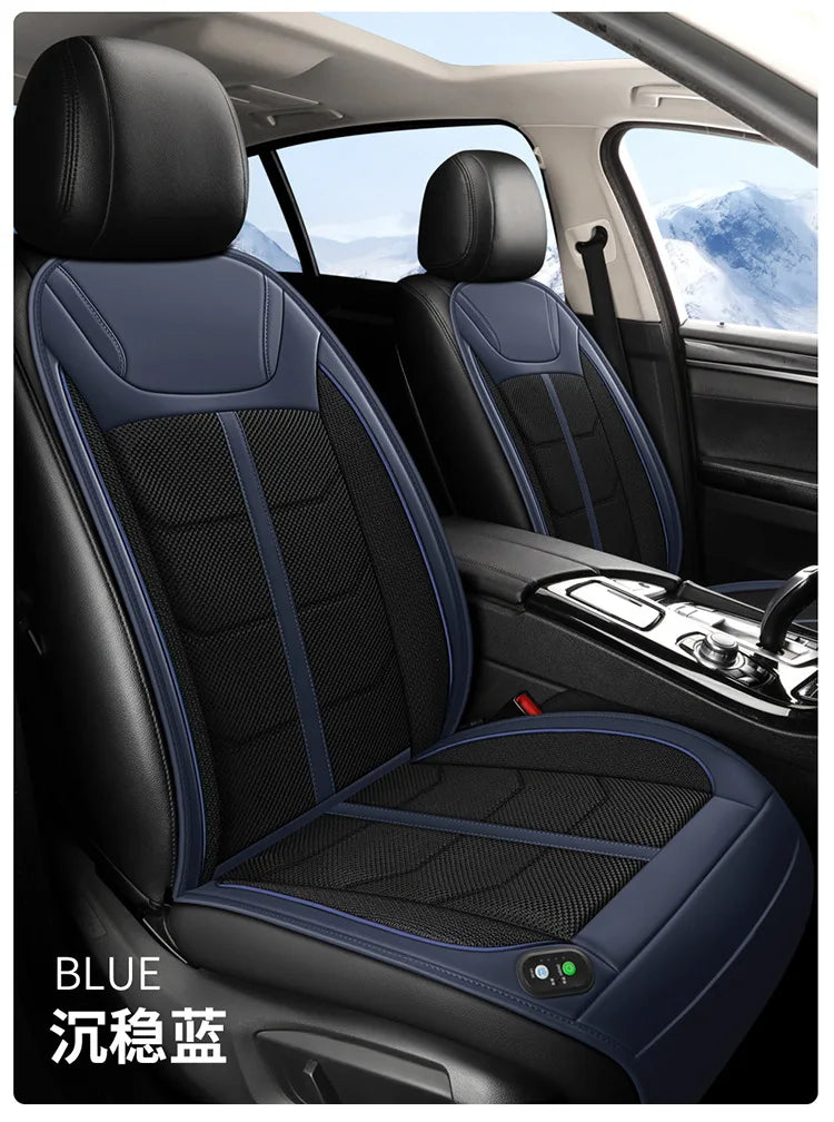 New Ventilated 12V 24V Cooling Car Seat Cushion Air Conditioned Heat Dissipation Ice Silk Pad Universal For Cars SUVs Trucks
