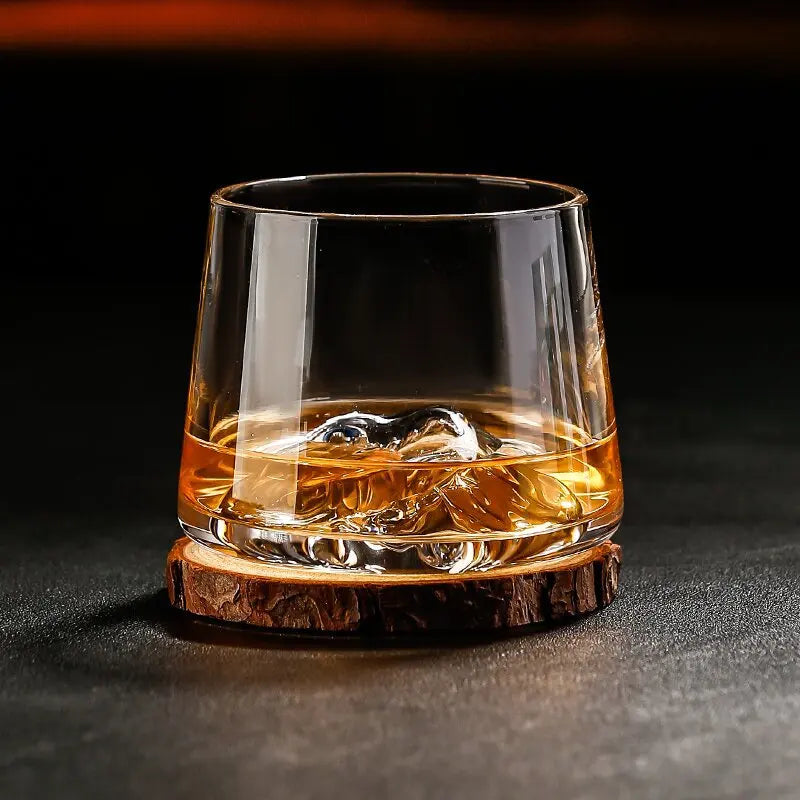 Crystal Glass Whiskey Cup, Japanese Liquor Glass, Clear Iceberg Glass, Suitable for Vodka, Liqueur, Tequila, Shochu, Cocktail
