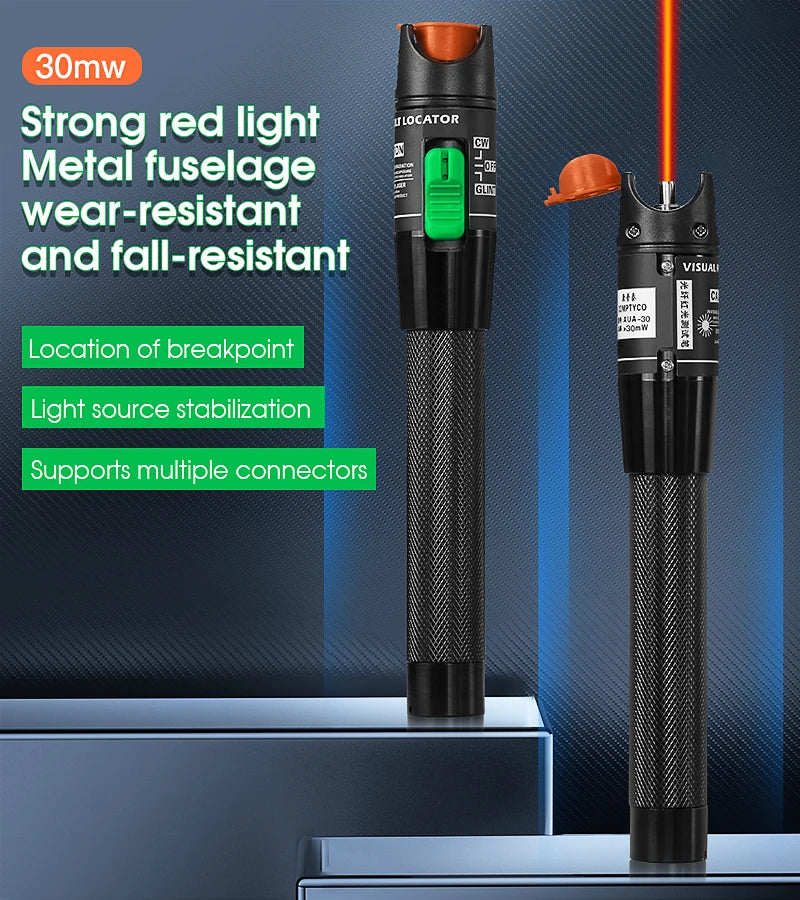 1/10/20/30/50mW Visual Fault Locator Fiber Optic Cable Tester Pen 2.5mm Interface(SC/FC/ST) FTTH Optical Fiber Tester Tool VFL