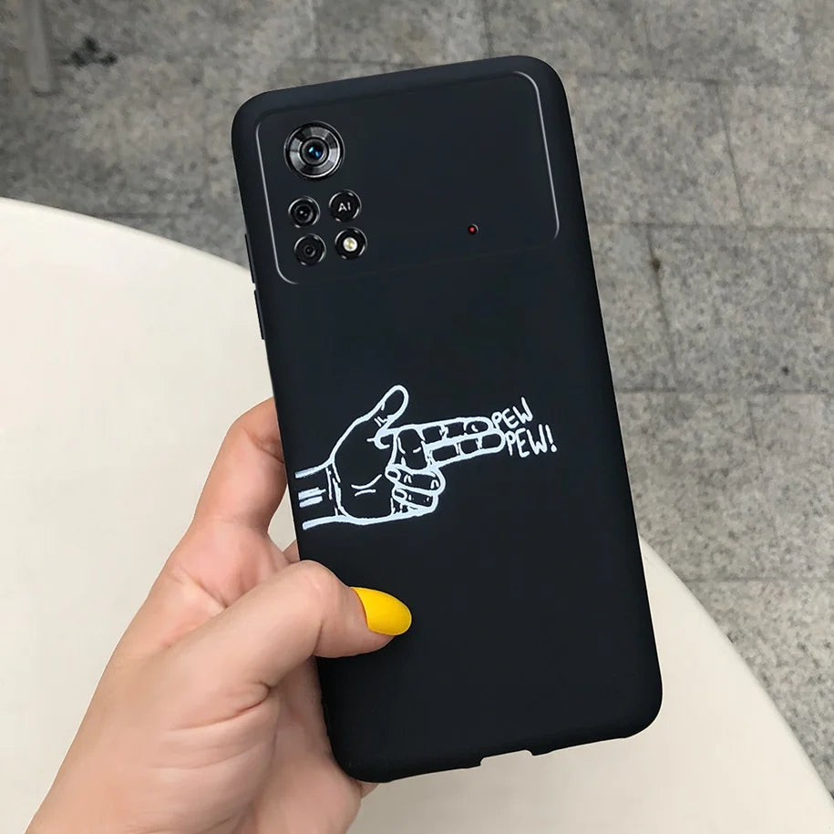 Cute Love Heart Phone Case For Xiaomi Poco X4 Pro 5G Cover Soft Silicone Matte Funda For Xiaomi Poco X4 M4 Pro 4G 5G Bumper 2022