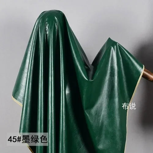 PU Soft Leather Fabric Artificial Leather Waterproof Micro Elastic Clothing Bag Designer Cloth Apparel Diy Sewing