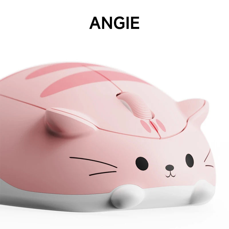 Cute Pet Kitten Design Cartoon Animal Mouse 2.4G Wireless Mute Ergonomic Optical Cat Mice Desktop Laptop Universal For Girl Gift
