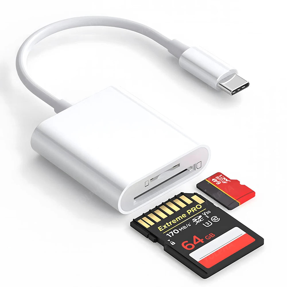 TYPE-C SD Card Reader USB-C To SD TF Card Adapter Memory Card Reader For Mac IPad Pro Air IMac Laptop For Android iPhone15 Above