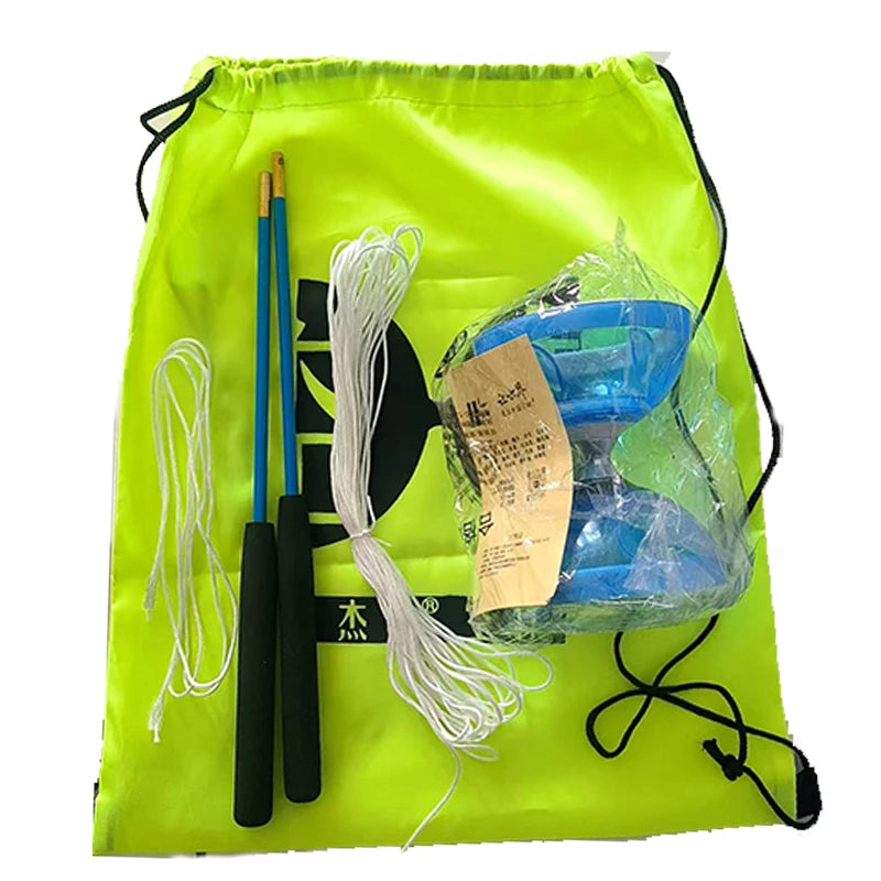 Portable Diabolo Set Chinese Yo-Yo Toy Outdoor Fitness Equipment Suitable For Adults And Children Soft Rubber Diabolo Ringing