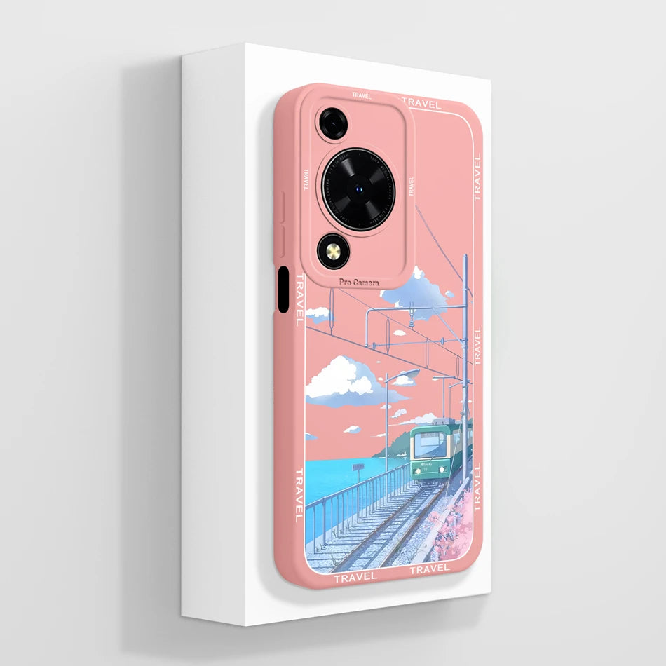 Case For Huawei Nova Y72 Cute Design Phone Cover Camera Protector Soft Liquid Silicone Funda Models MGA-LX3 Protective Bumper