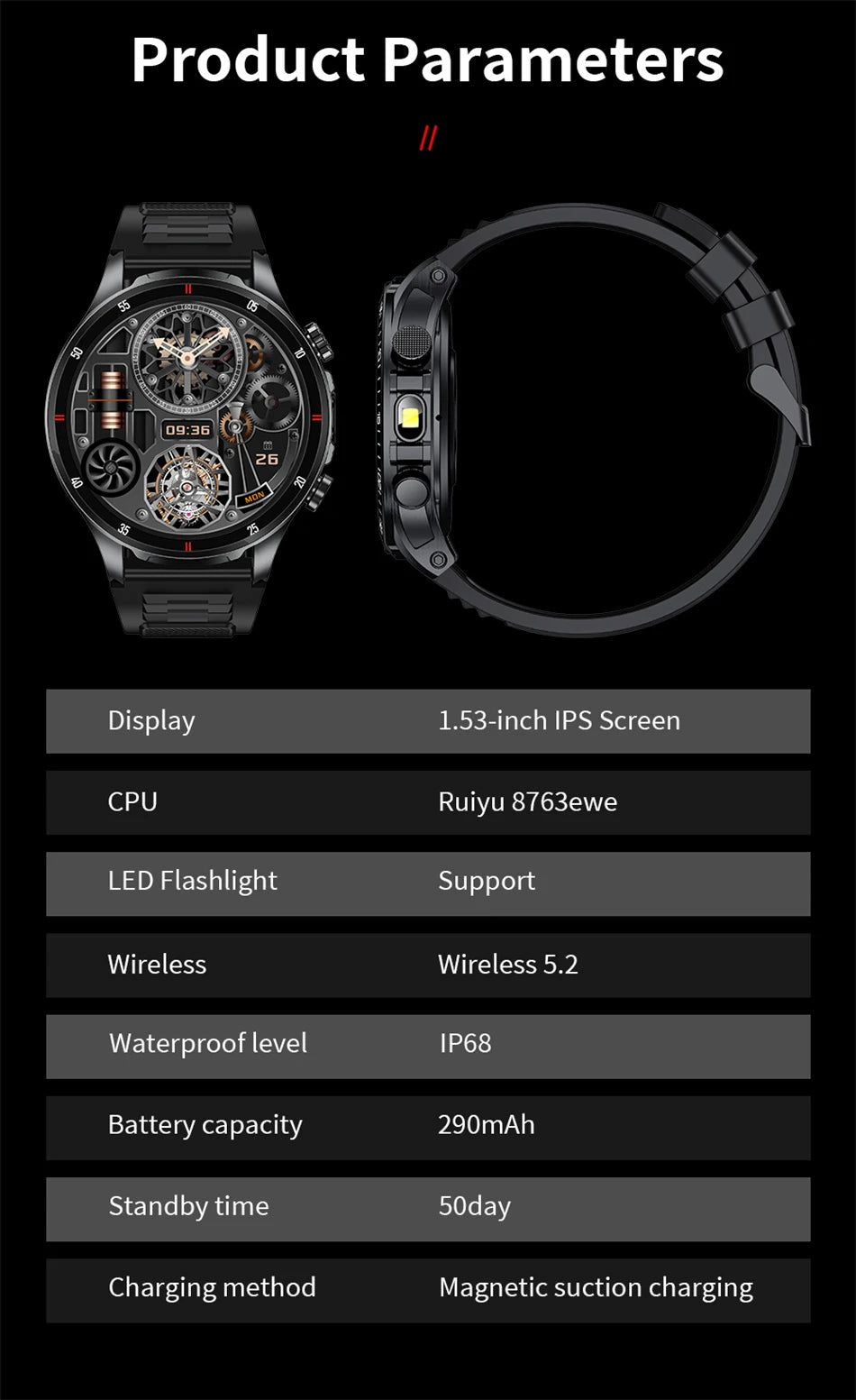 LIGE 2025 New Smart Watch Men Flashlight AI Voice Bluetooth Call 1.53" HD Sports Fitness Watches Health Monitor Smartwatch Women
