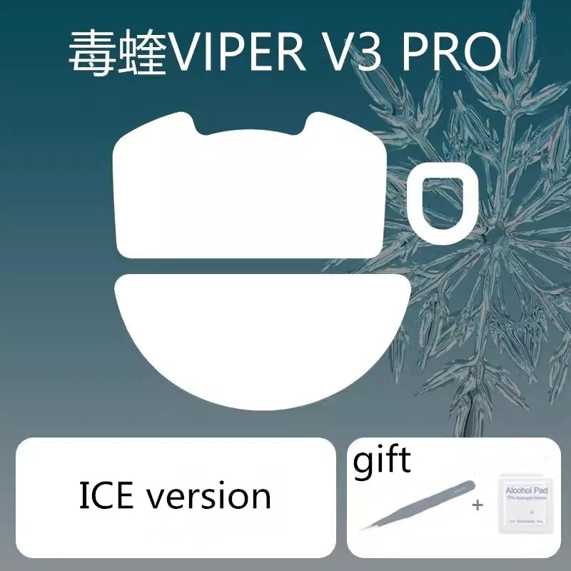 1 Set Ultraglide Mouse Skates For Razer VIPER V3 PRO Brake Control Speed Silence Mouse Feet ICE Version Mice Glides PTFE Feet