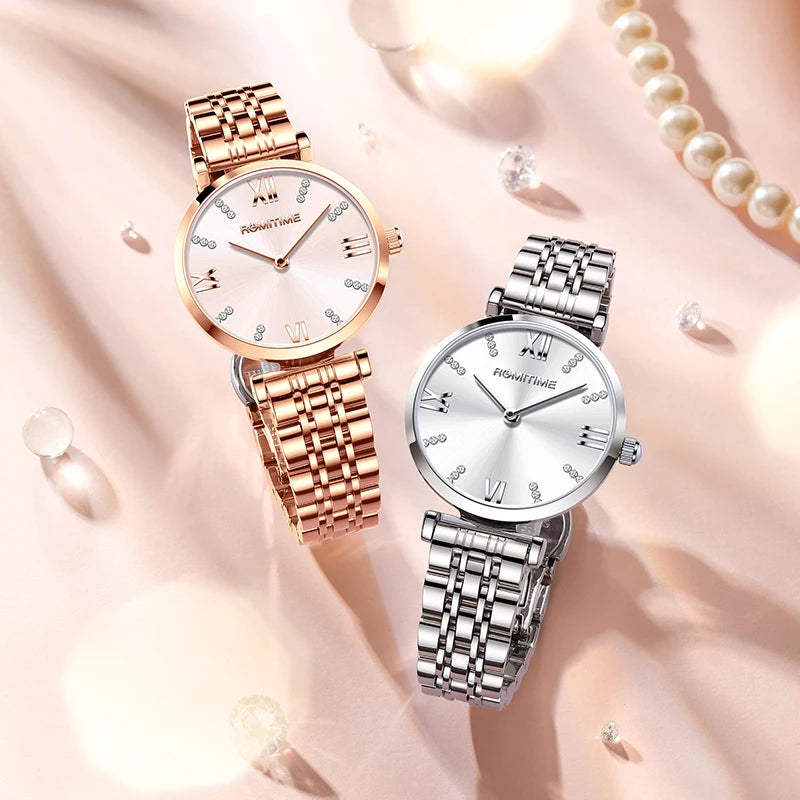 ROMITIME Women's Watch Luxury Elegant Trend Simple Waterproof Original Certification Stainless Steel Quartz Wrist watch