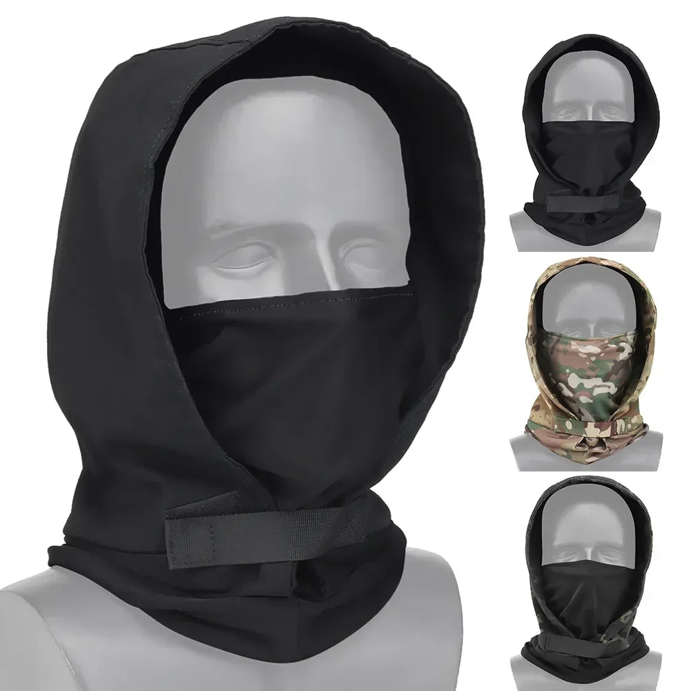 Tactical Hood Headwear Full Face Mask UV Protection for Men Women Ski Sun Hood Tactical Cycling Sports Masks for Hunting/Outdoor