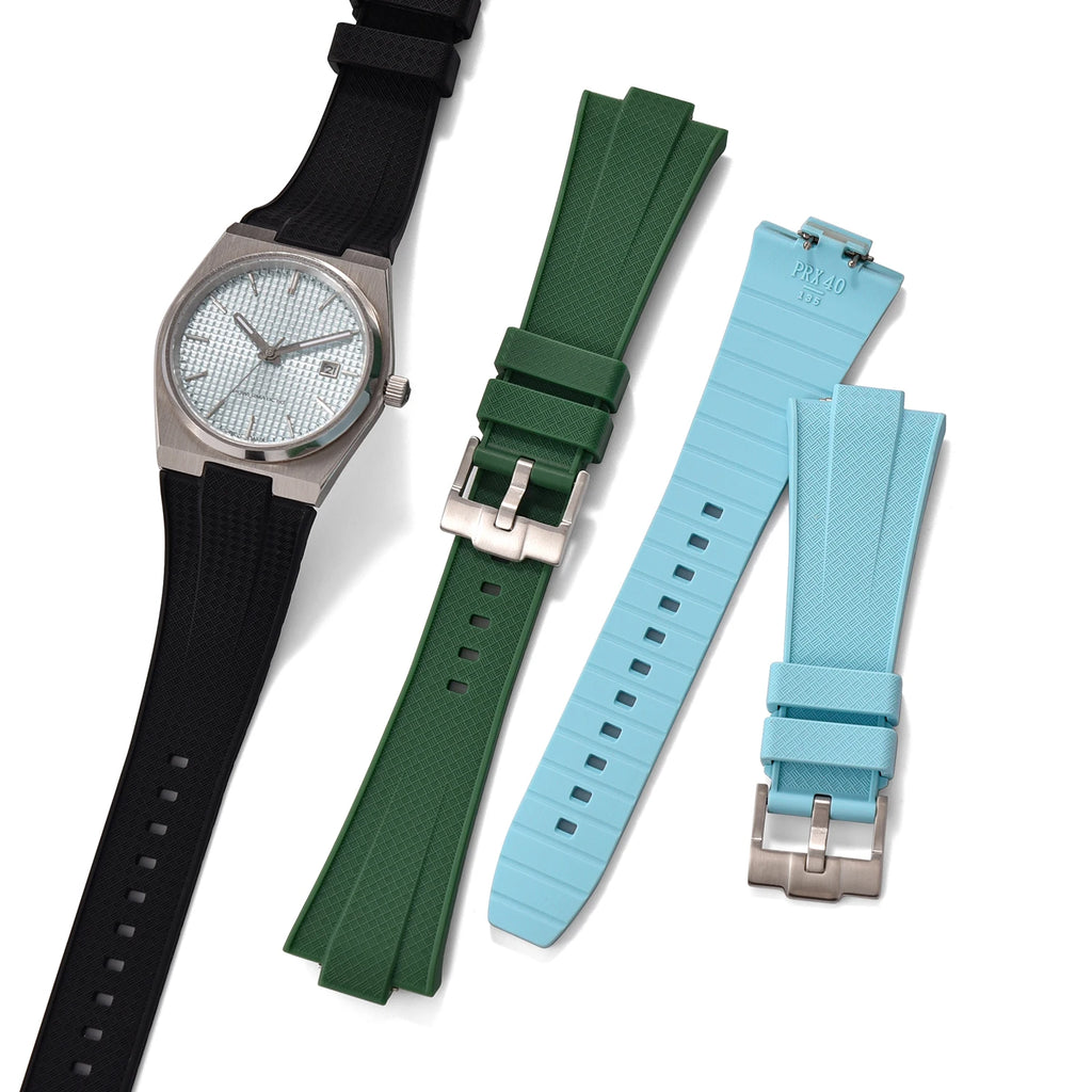 12mm Quick Release Silicone Strap For Tissot PRX T137.407/T137.410 Super Player 40mm Men Convex Rubber Durable Belts Watch Bands
