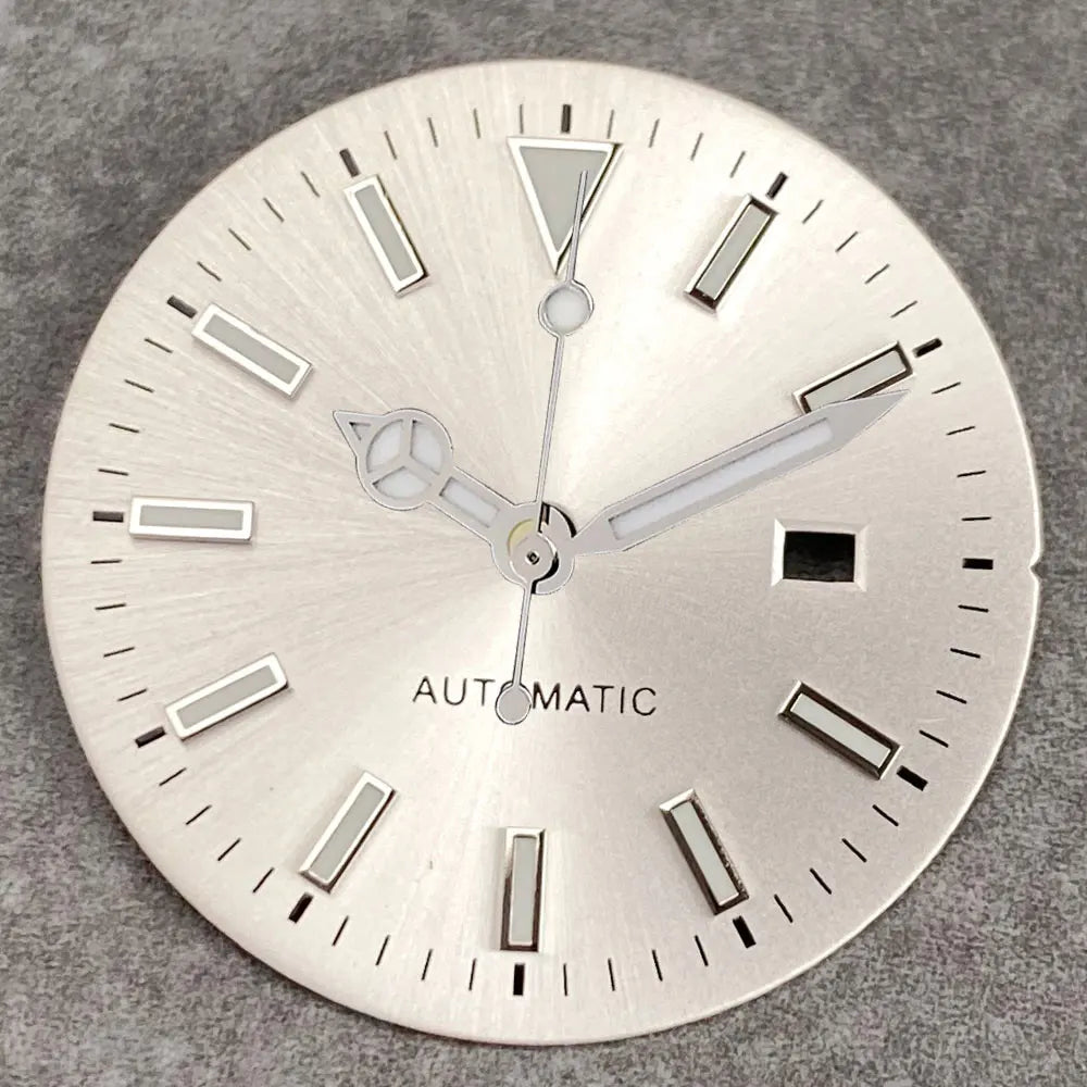 24.5mm Mother of Pearl Shell Dial Roman Diamond Sunburst Watch Dial Hand Fit NH05A NH05 Watch Movement Ladies Watchmaker Tools