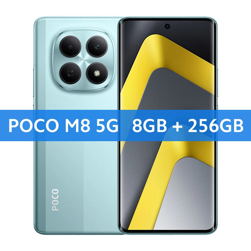 Global version POCO M8 Snapdragon® 6 Gen3 NFC 6.77" Flow AMOLED display 50MP main camera smartphone 45W turbo charging 5520mAh