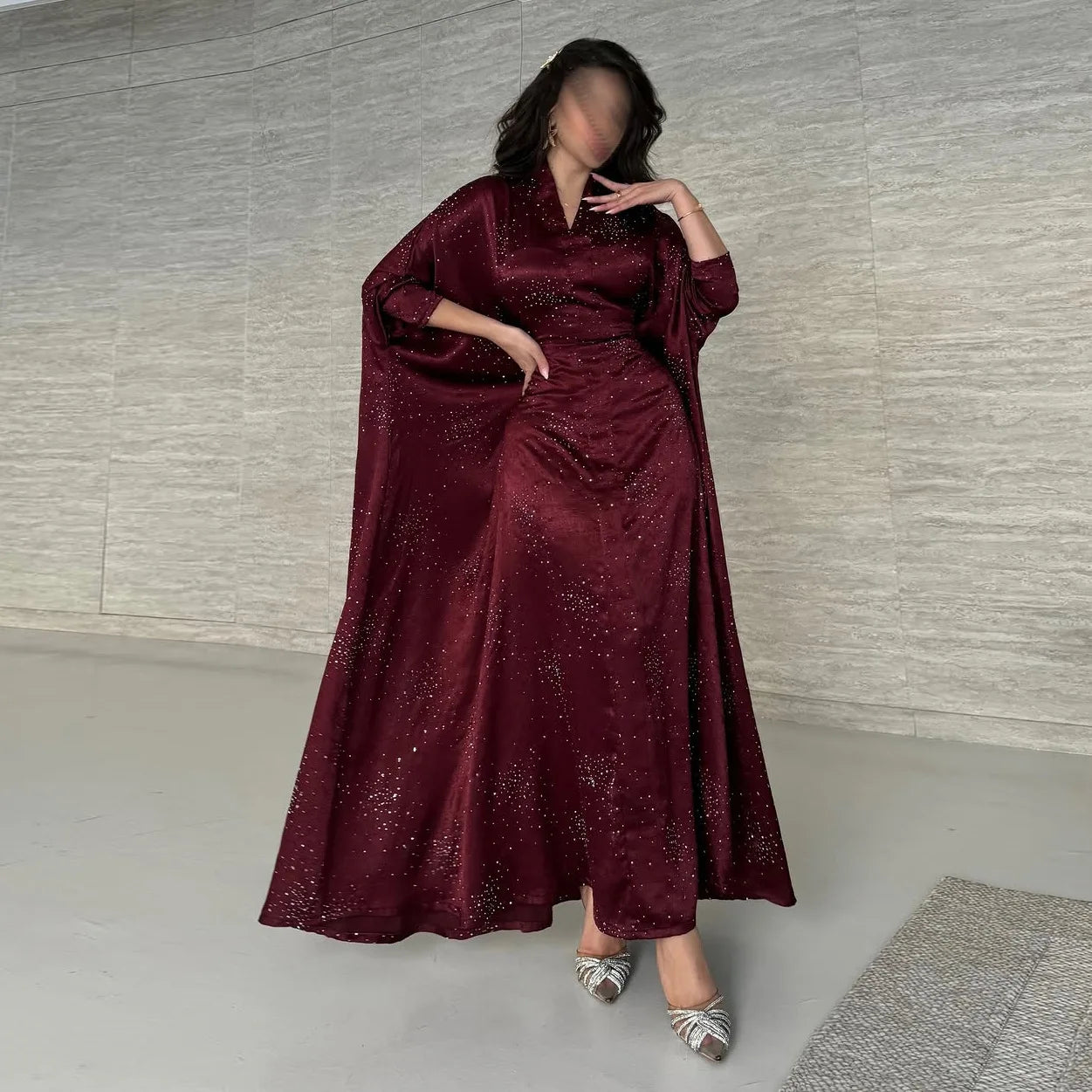 Eid Muslim Abaya Women Diamond Dress Party Night Ramadan Arab Dubai Dresses Kaftan Vestidos Largos Long Robe Jalabiya 2025