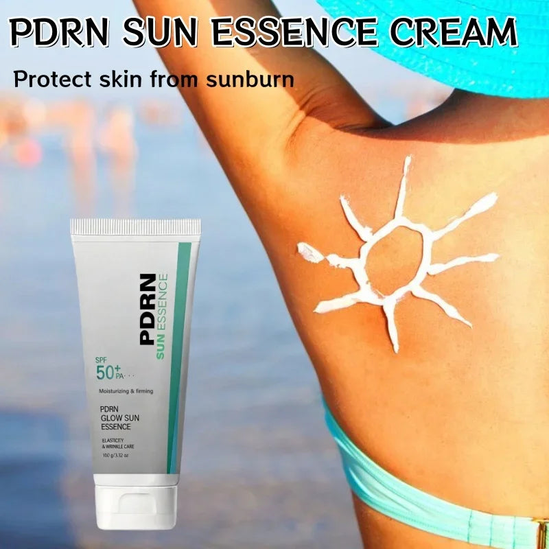 PDRN Peptide Collagen Essence Cream Set,PDRN Firming Deeply Moisturizing Skin Care Ampoule Essence,PDRN High SPF Glow Sunscreen