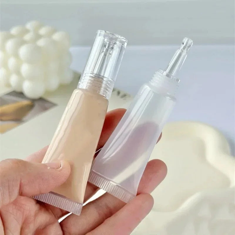 1pc 10/15ml Cosmetic Soft Tubes Hyaluronic Acid Dropper Empty Bottle Sunscreen Cream Lotion Liquid Foundation Refillable Bottles