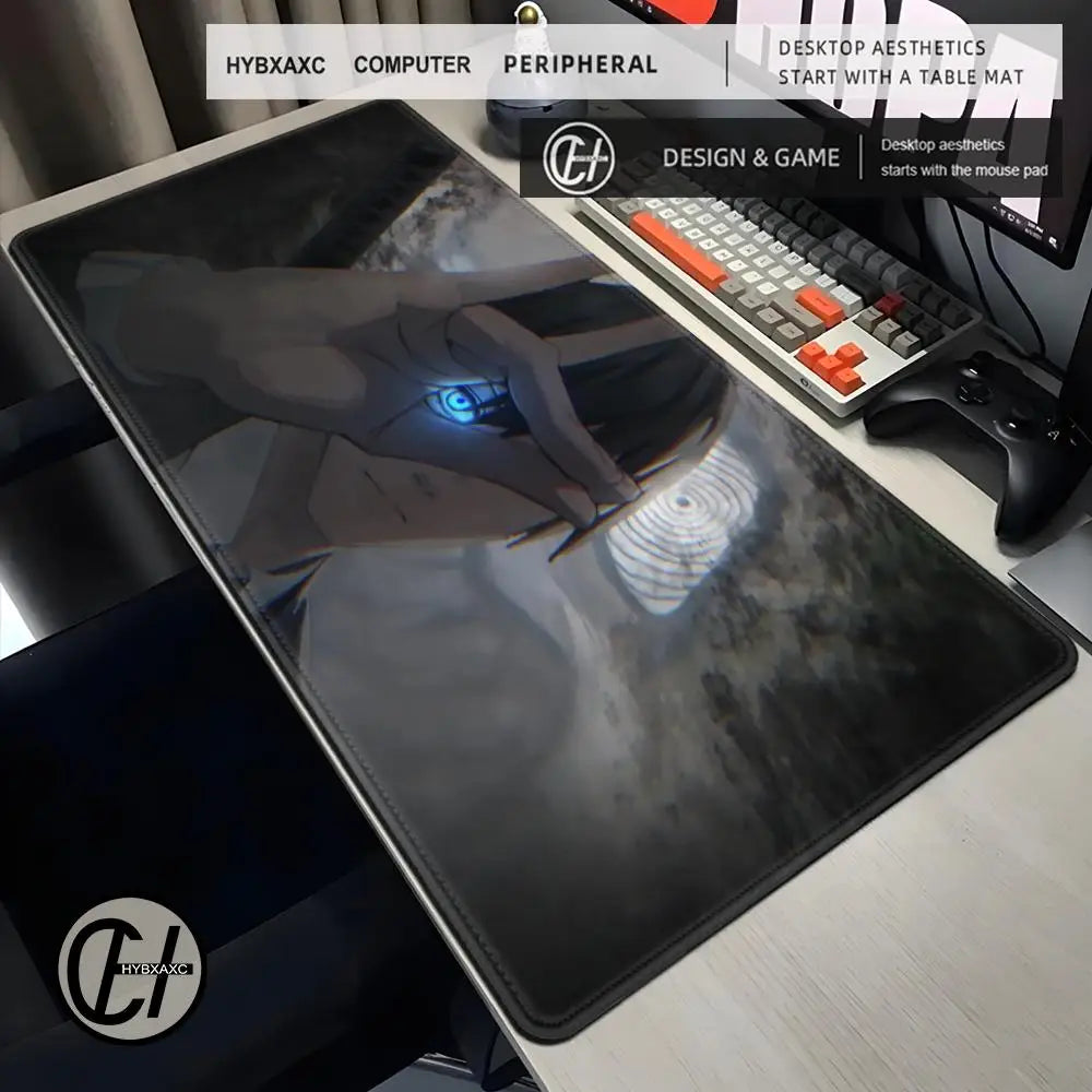 Black And White Anime Mousepad Laptop C-chainsaw Man Keyboard Pad PC Gaming Accessories Aki Hayakawa Desk Mat