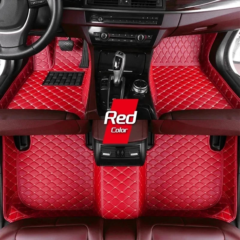 Car Floor Mats For Peugeot 206CC 206 CC T16 2000~2008 Leather Mat Carpets Rugs Protective Pad Set Interior Parts Car Accessories