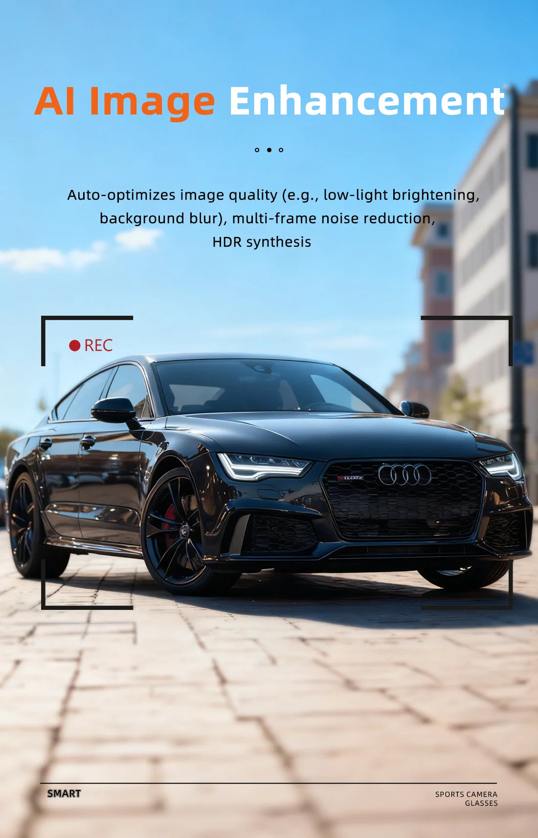 New Ai Intelligent Glasses For Outdoor Cycling Goggles With 800w Camera And High-definition Anti Shake Mini Recording Glasses