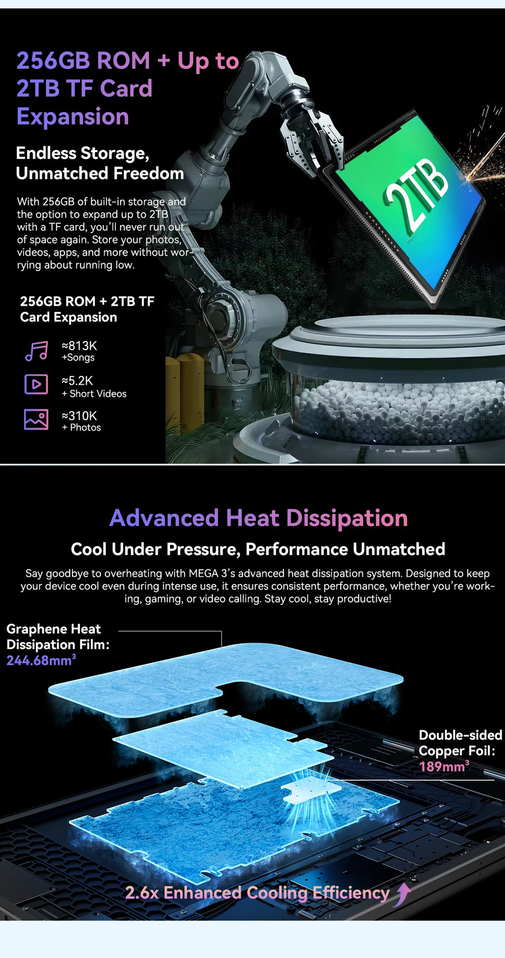 Blackview MEGA 3 Tablet SET 12.1" 2.5K FHD+ Display MTK G100 Octa core 12GB 256GB 8800mAh 50MP Camera 33W Charger Android 15 Pad