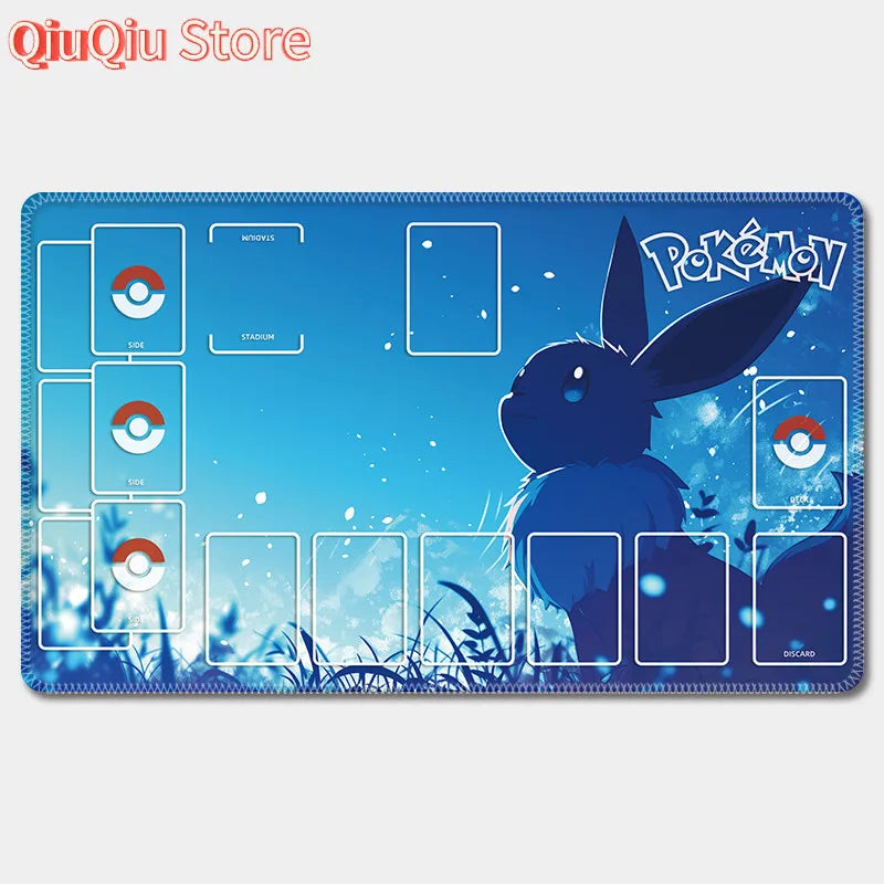 PTCG Pokemon Iono Rosa Eevee Snorlax Animation Characters Single Table Mat Battle Pad Classics Anime Collection Cards Toy Gift