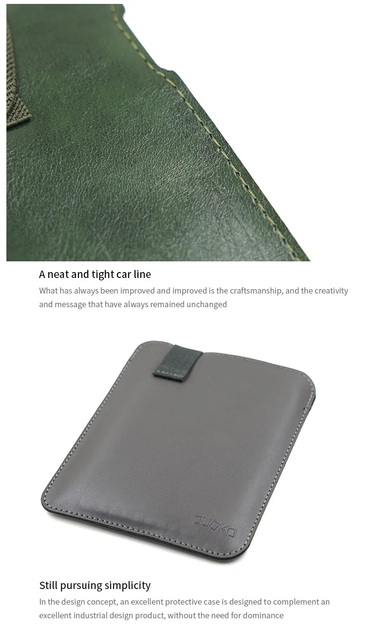 Anti falling style super slim sleeve pouch cover,microfiber leather E-Book sleeve case for Kobo glo HD 6"