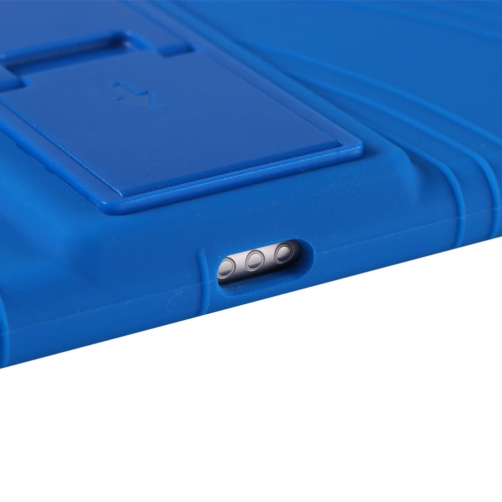 For Oppo Pad SE / OnePlus Pad Lite Silicone Case with Kickstand Rugged Protective Cover - Dark Blue