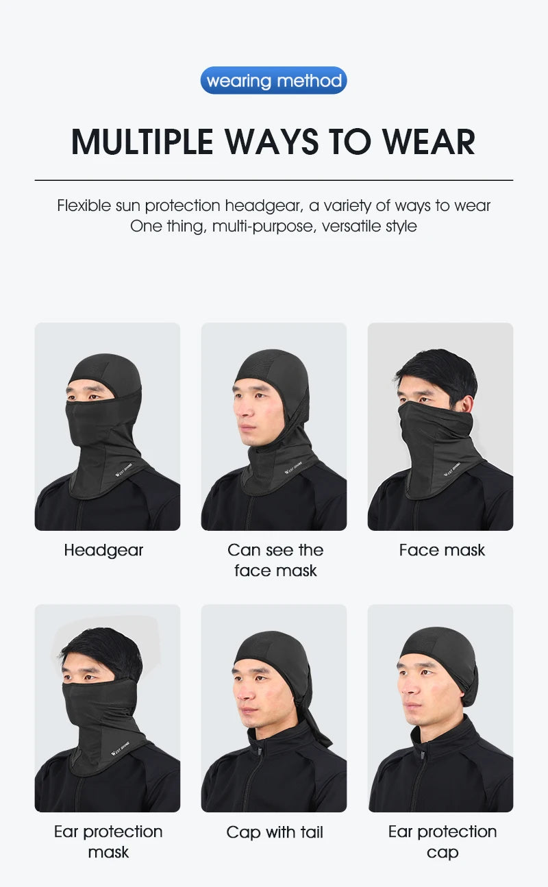 WEST BIKING Summer Cycling Face Mask Cool Breathable Sports Balaclava Men Women Bicycle Motorcycle Sun UV Protection Cycling Cap