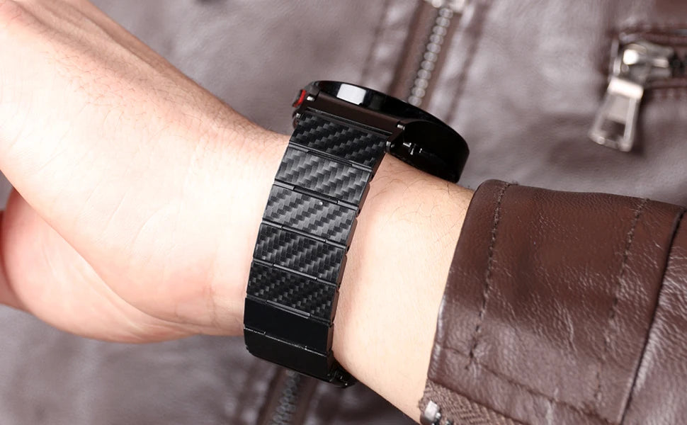 Luxury Carbon Fiber Band For Samsung Galaxy Watch 7 6 5 4 40mm 44mm Bracelet For Galaxy 5Pro 45mm 4 6 Classic 43 47mm 46mm Strap