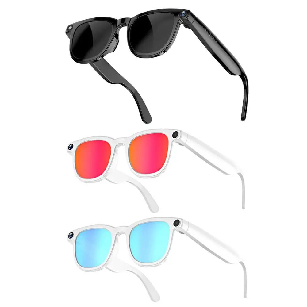 AI Glasses Smart Wearable 12 Megapixel Camera Video For Travel Recording 2K HD Hands Free Photo Capture Carry Gadget Tools