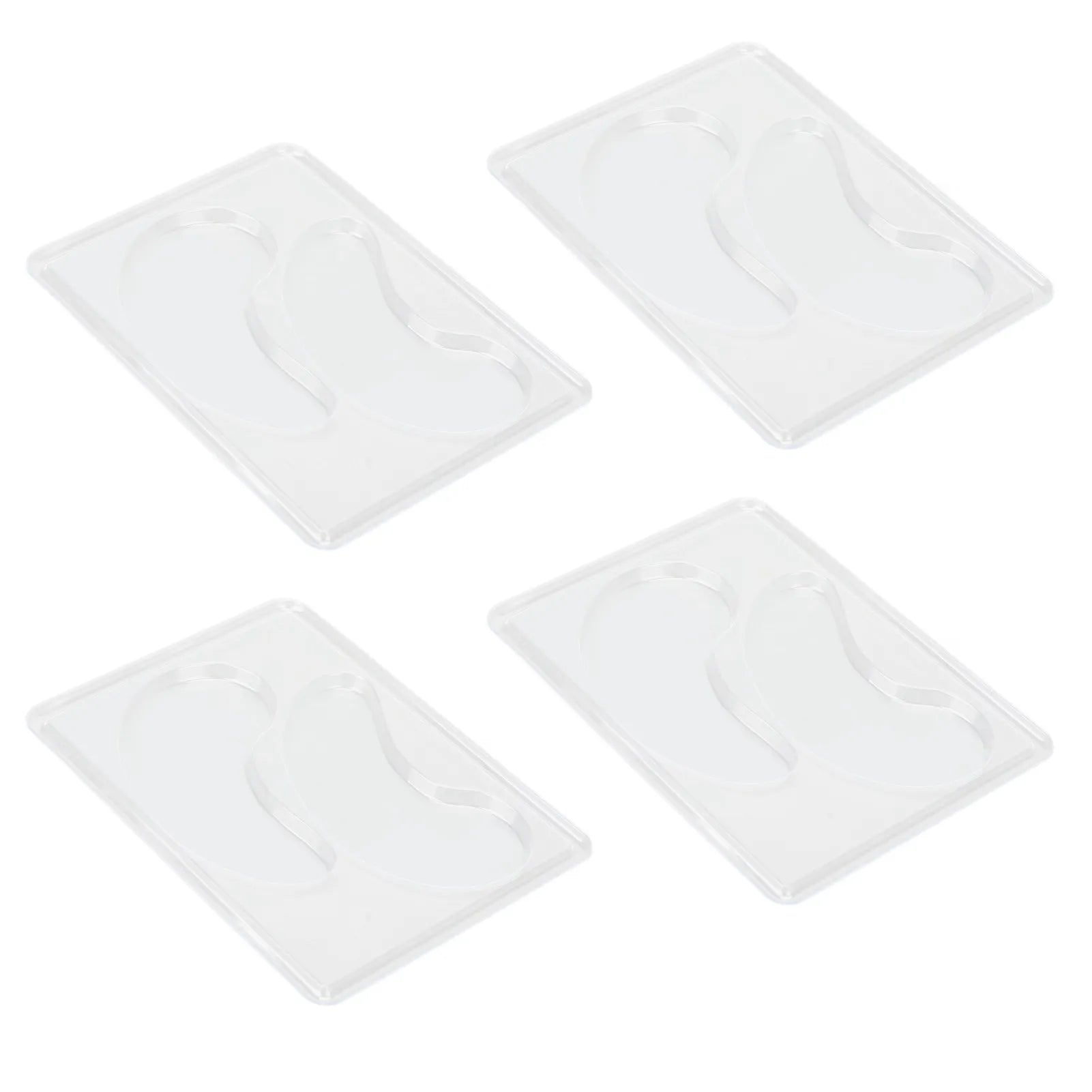 12Pcs Under Eye Patches Molds DIY Healthy Natural Reusable Transparent Eye Mask Patch Tray Plate Face Mask Patch Molds