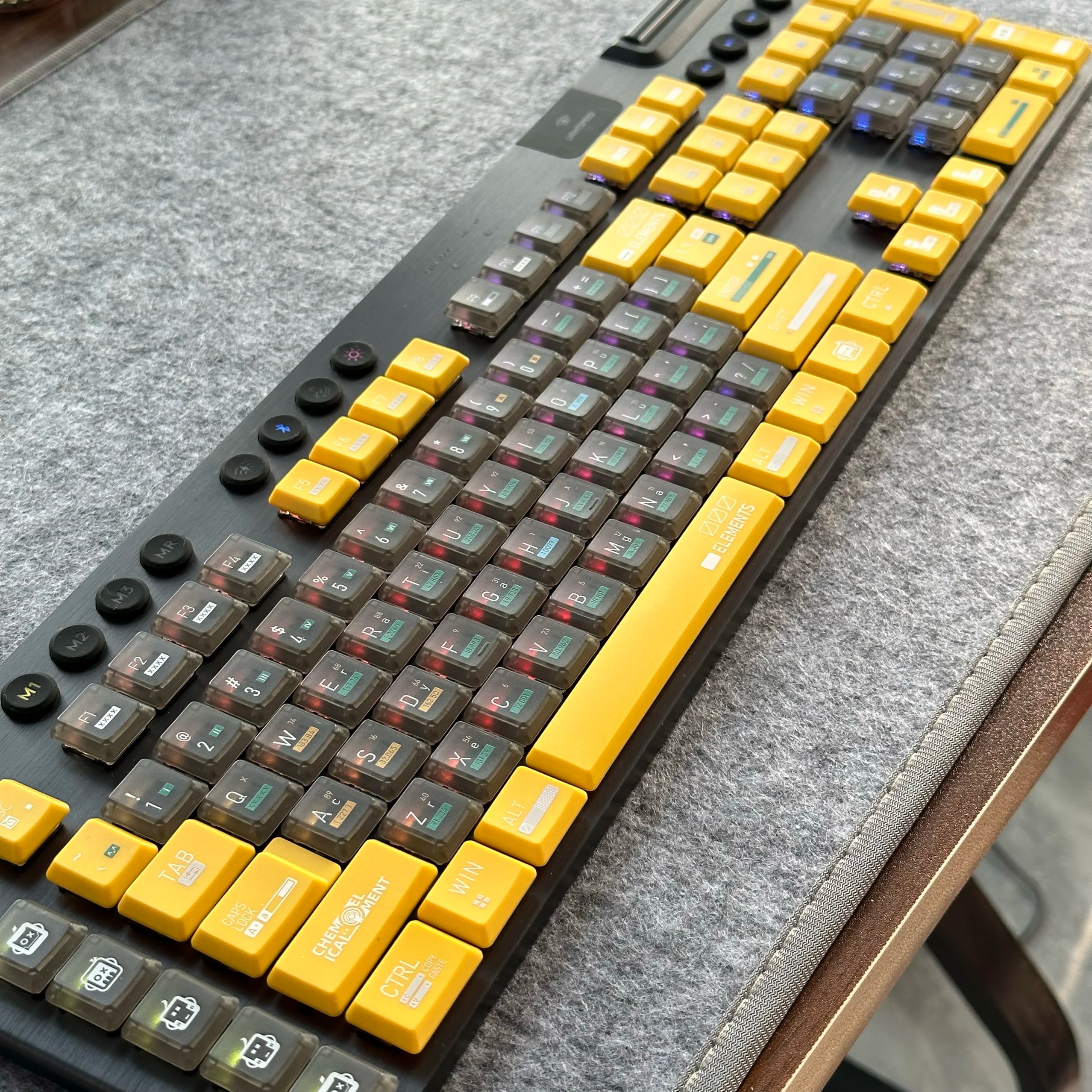Chemical Element Keycaps,PC+PBT Custom Heart TP Keycap Set Suitable for Logitech G915/G815 Mechanical Keyboard,Only Keycaps